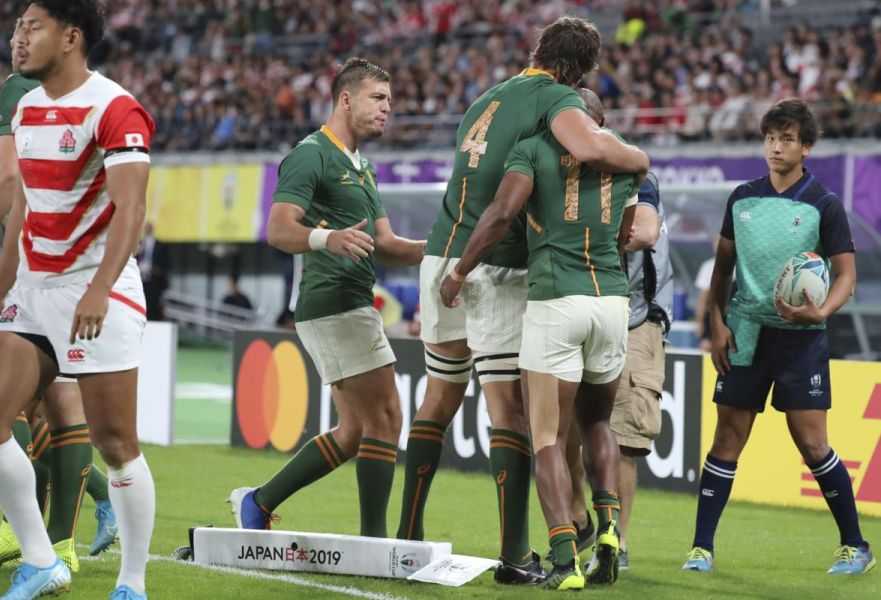 South Africa beat Japan for place in Rugby WC semis